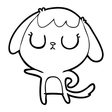 Çizgi film köpeğinin vektör çizimi