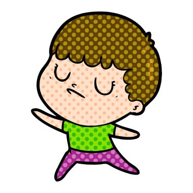 vektör çizim karikatür huysuz çocuk