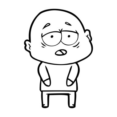 yorgun kel adam çizgi film