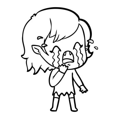 ağlayan vampir kız çizgi film