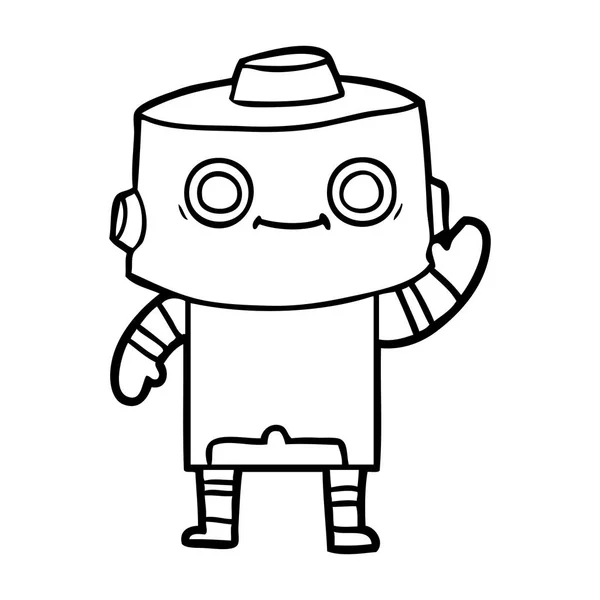 Vektor Illustration Tecknad Robot — Stock vektor