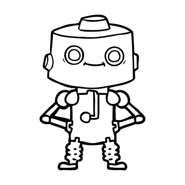 로봇 만화 그림 흰색 절연 — 스톡 벡터 © Foxynguyen #65942569