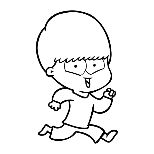 Vektor Illustration Von Cartoon Glücklichen Jungen — Stockvektor