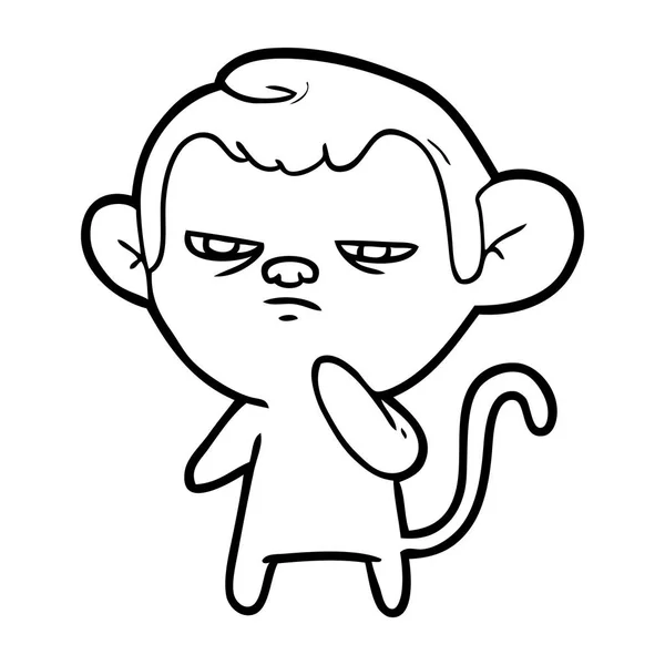 Ilustração Vetorial Macaco Dos Desenhos Animados — Vetor de Stock