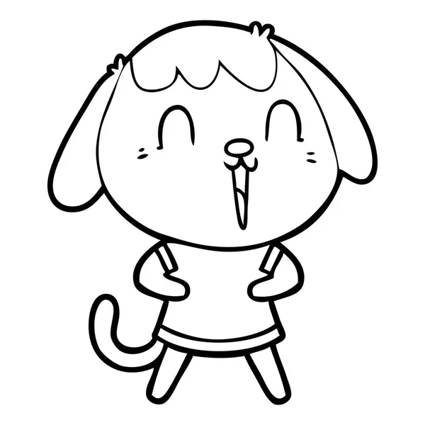 Διανυσματική Απεικόνιση Του Χαριτωμένο Σκυλί Κινουμένων Σχεδίων — Διανυσματικό Αρχείο