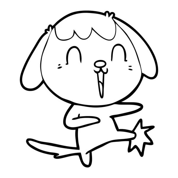 Vector Ilustración Lindo Perro Dibujos Animados — Vector de stock