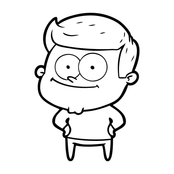 Vektorové Ilustrace Cartoon Šťastný Muž — Stockový vektor