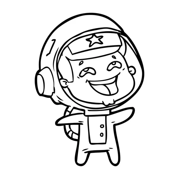 Векторная Иллюстрация Смеющегося Астронавта — стоковый вектор