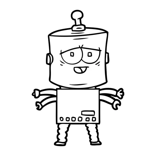 Ilustración Vectorial Del Robot Dibujos Animados — Archivo Imágenes Vectoriales