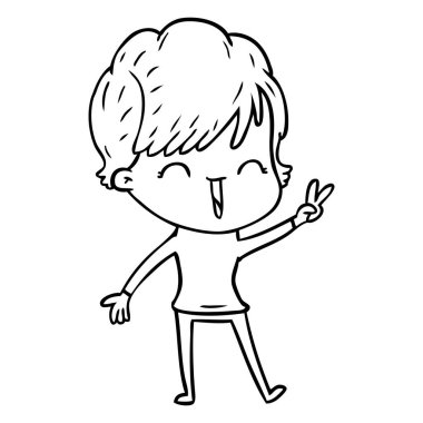 vektör çizim karikatür komik kadın