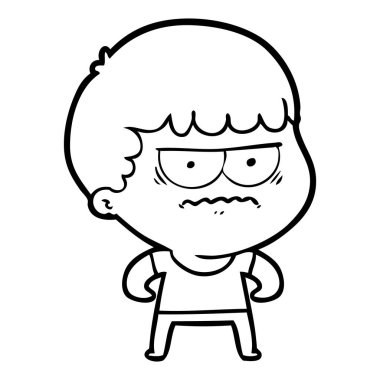 vektör çizim karikatür dostum rahatsız