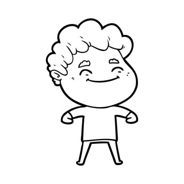vektör çizim karikatür dostça adam