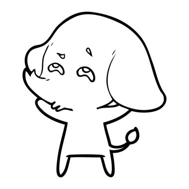 çizgi film fil hatırlamak vektör çizim