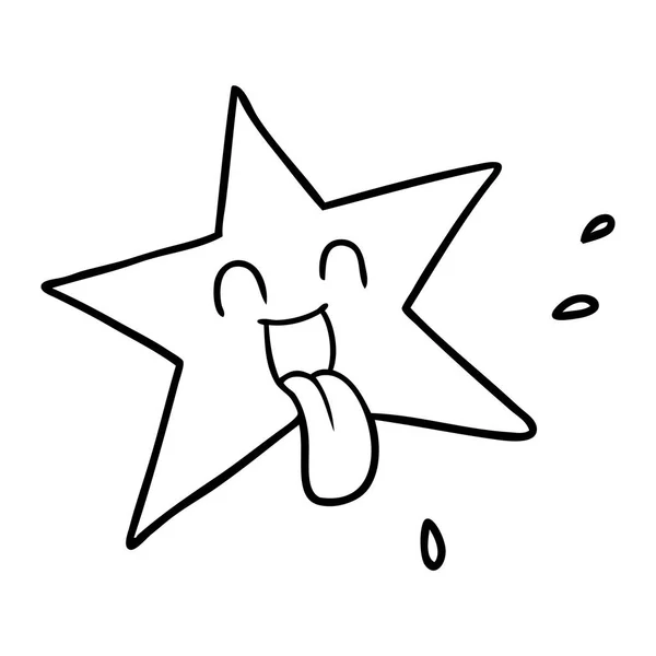 Vector Ilustración Estrella Dibujos Animados — Vector de stock