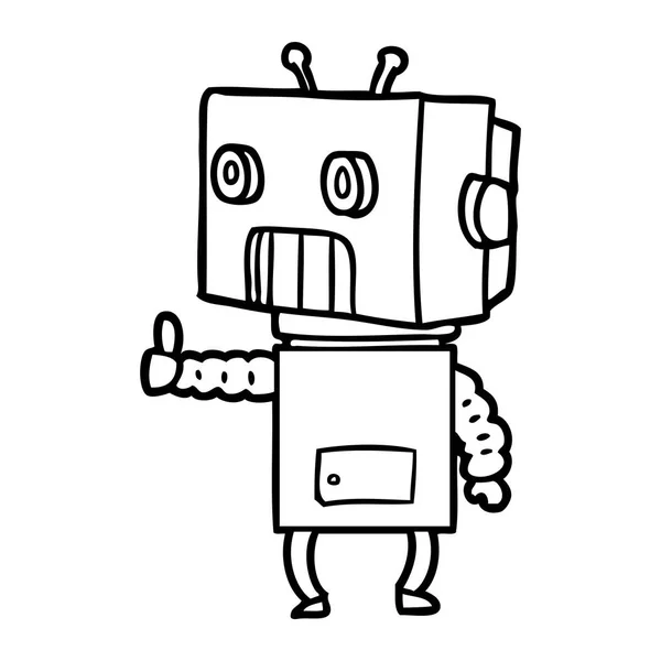 Vektorillustration Des Cartoon Roboters — Stockvektor