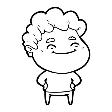 vektör çizim karikatür dostça adam