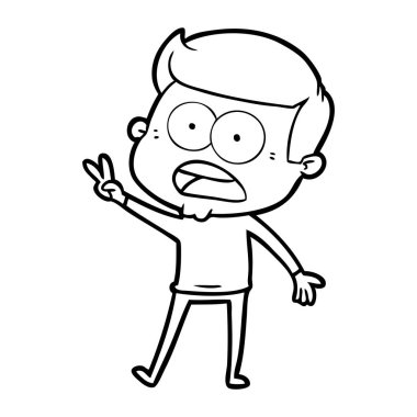 vektör çizim karikatür dostum şok