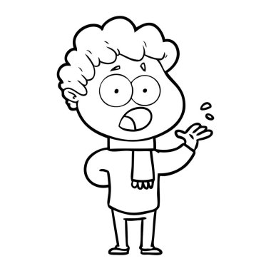 çizgi film adam sürpriz nefes nefese