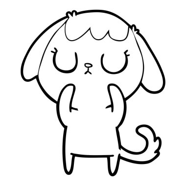 Çizgi film köpeğinin vektör çizimi