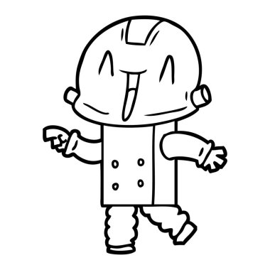 Çizgi film robotunun vektör çizimi