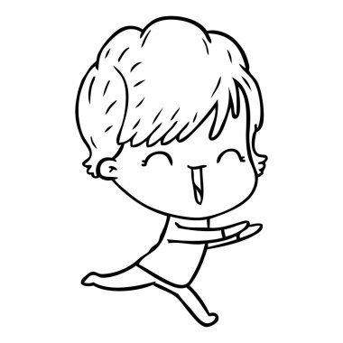 vektör çizim karikatür komik kadın