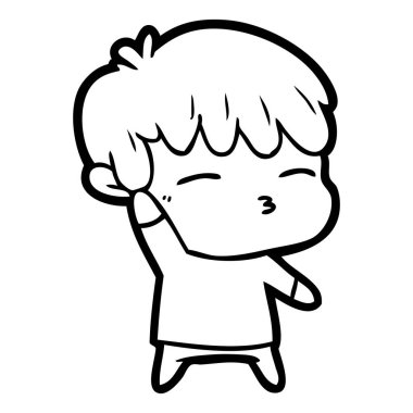 vektör çizim karikatür meraklı çocuk