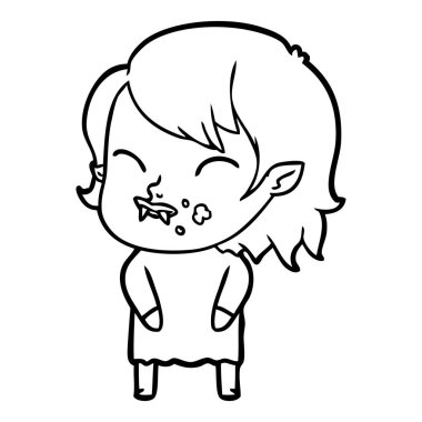 çizgi film vampir kız kanlı yanak