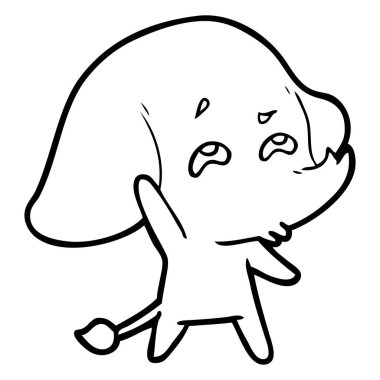 çizgi film fil hatırlamak vektör çizim