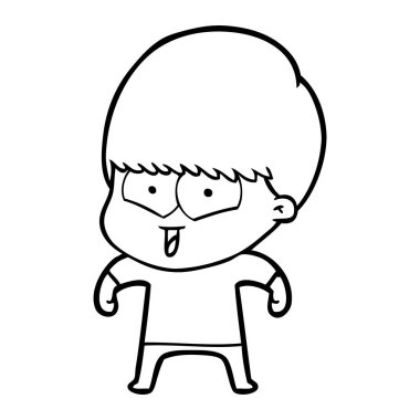 vektör çizim karikatür mutlu çocuk