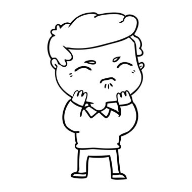 vektör çizim karikatür dostum rahatsız