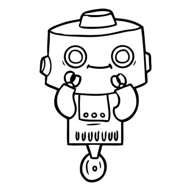 Çizgi film robotunun vektör çizimi