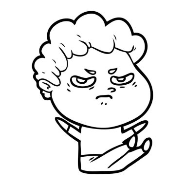 vektör çizim karikatür kızgın adam