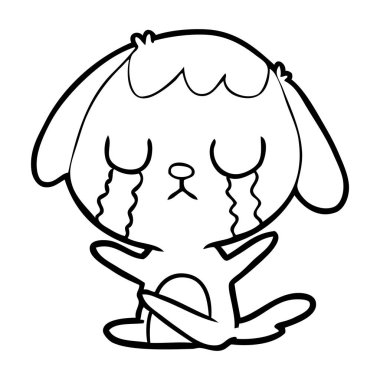 Çizgi film köpeğinin vektör çizimi