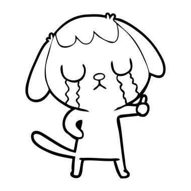 Çizgi film köpeğinin vektör çizimi