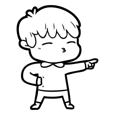 vektör çizim karikatür meraklı çocuk