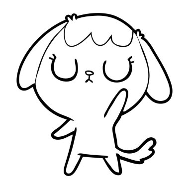 Çizgi film köpeğinin vektör çizimi