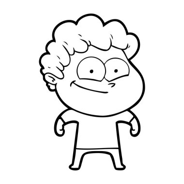 vektör çizim karikatür mutlu adam