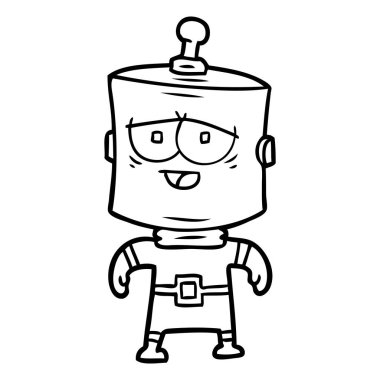 Çizgi film robotunun vektör çizimi