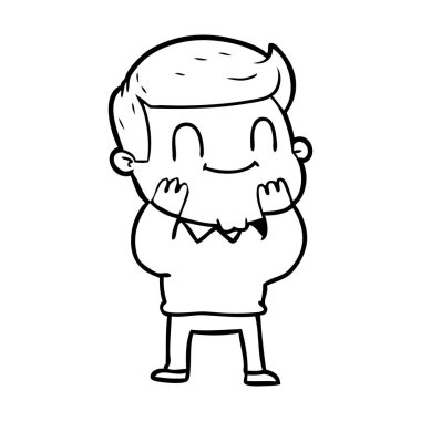 vektör çizim karikatür dostça adam