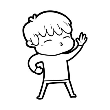 vektör çizim karikatür meraklı çocuk