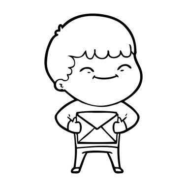 vektör çizim karikatür mutlu çocuk