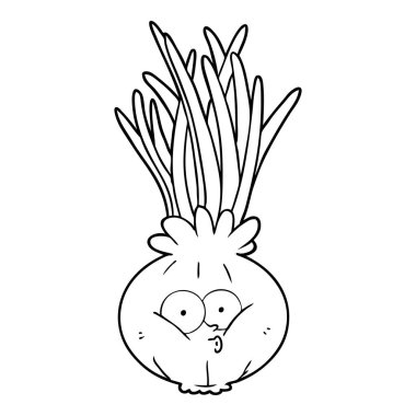 vektör çizim karikatür soğan