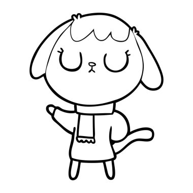 Çizgi film köpeğinin vektör çizimi