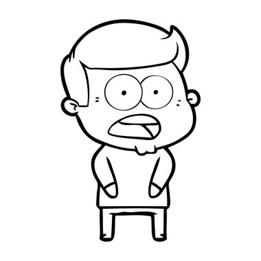 vektör çizim karikatür dostum şok