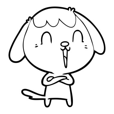 Çizgi film köpeğinin vektör çizimi