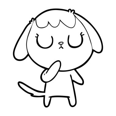 Çizgi film köpeğinin vektör çizimi