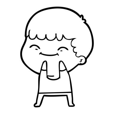 vektör çizim karikatür mutlu çocuk