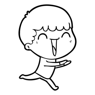 vektör çizim karikatür mutlu adam