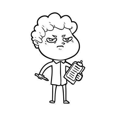 vektör çizim karikatür kızgın adam