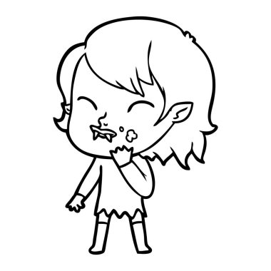 çizgi film vampir kız kanlı yanak